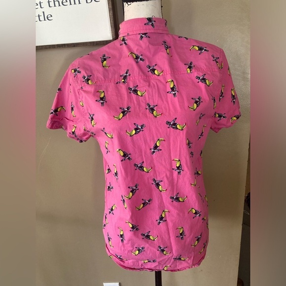 Free planet bird toucan men’s shirt pink size M - Picture 7 of 9